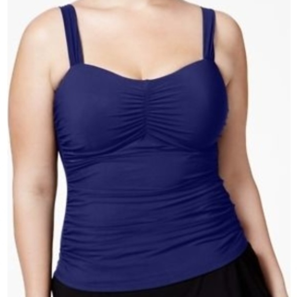 Profile Gottex Plus Shirred Underwire Tankini Top